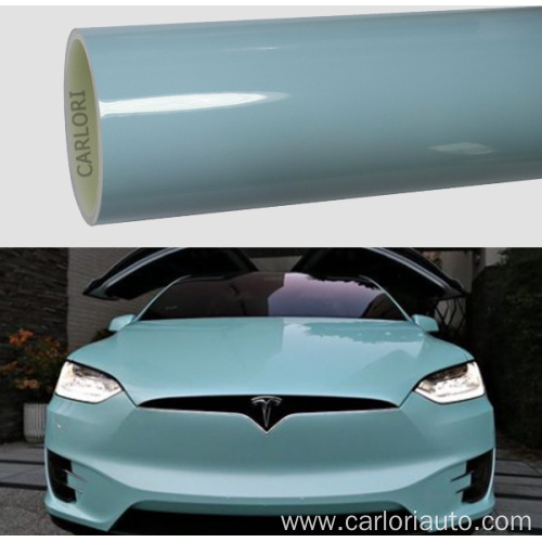 Crystal gloss ice blue car wrap vinyl